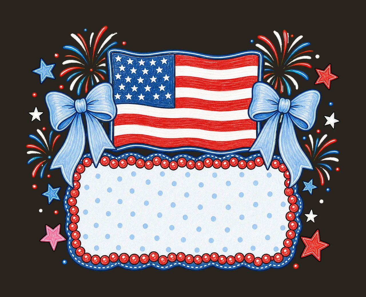 Independence Name Plate American Design Kids Variation B contrast preview thumbnail