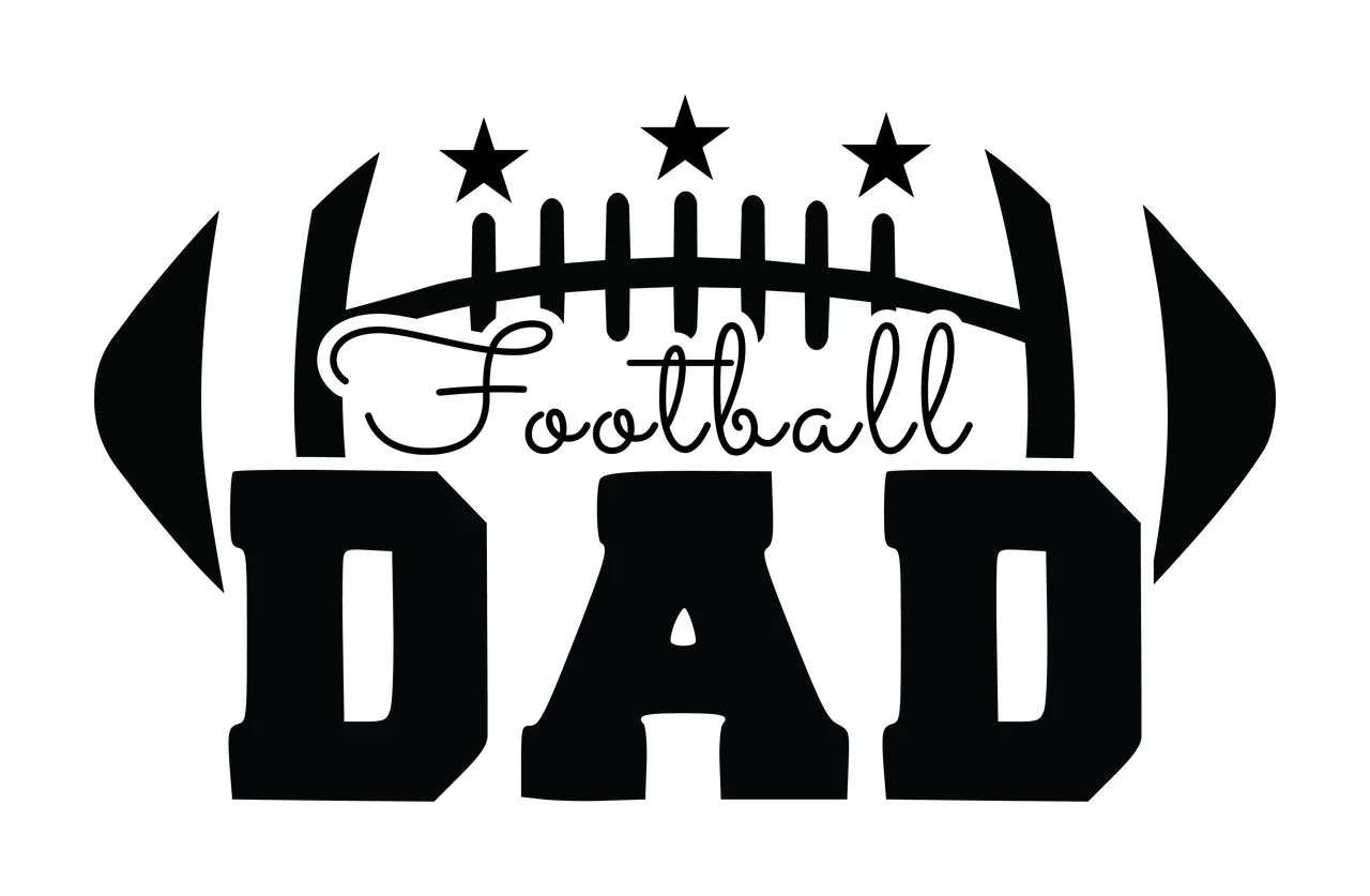 Football Dad Logo With Stars black star sport 1 4 F16 footbal