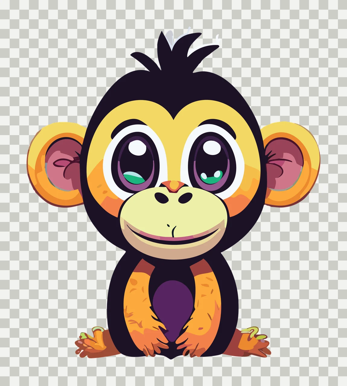 Animal Black Silhouette Of A Small Creature sitting ears head transparency and detail preview thumbnail