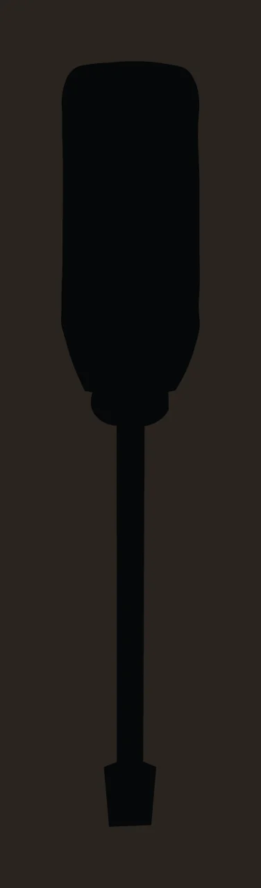Black Silhouette Of A Flat Head Screwdriver Handle blade tool contrast preview thumbnail