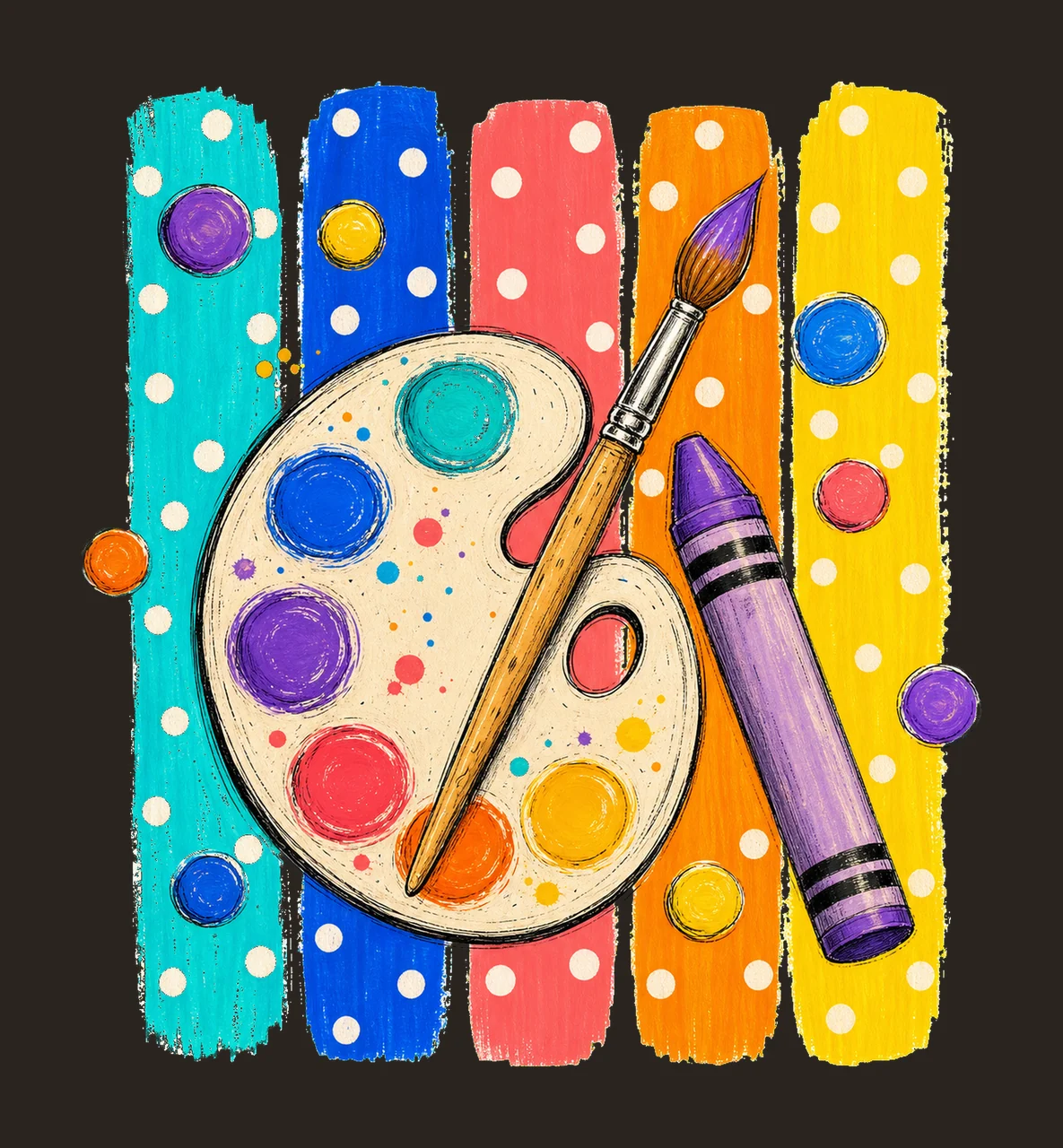 Colorful Creative Dots sublimation instant shirt Variation C contrast preview thumbnail