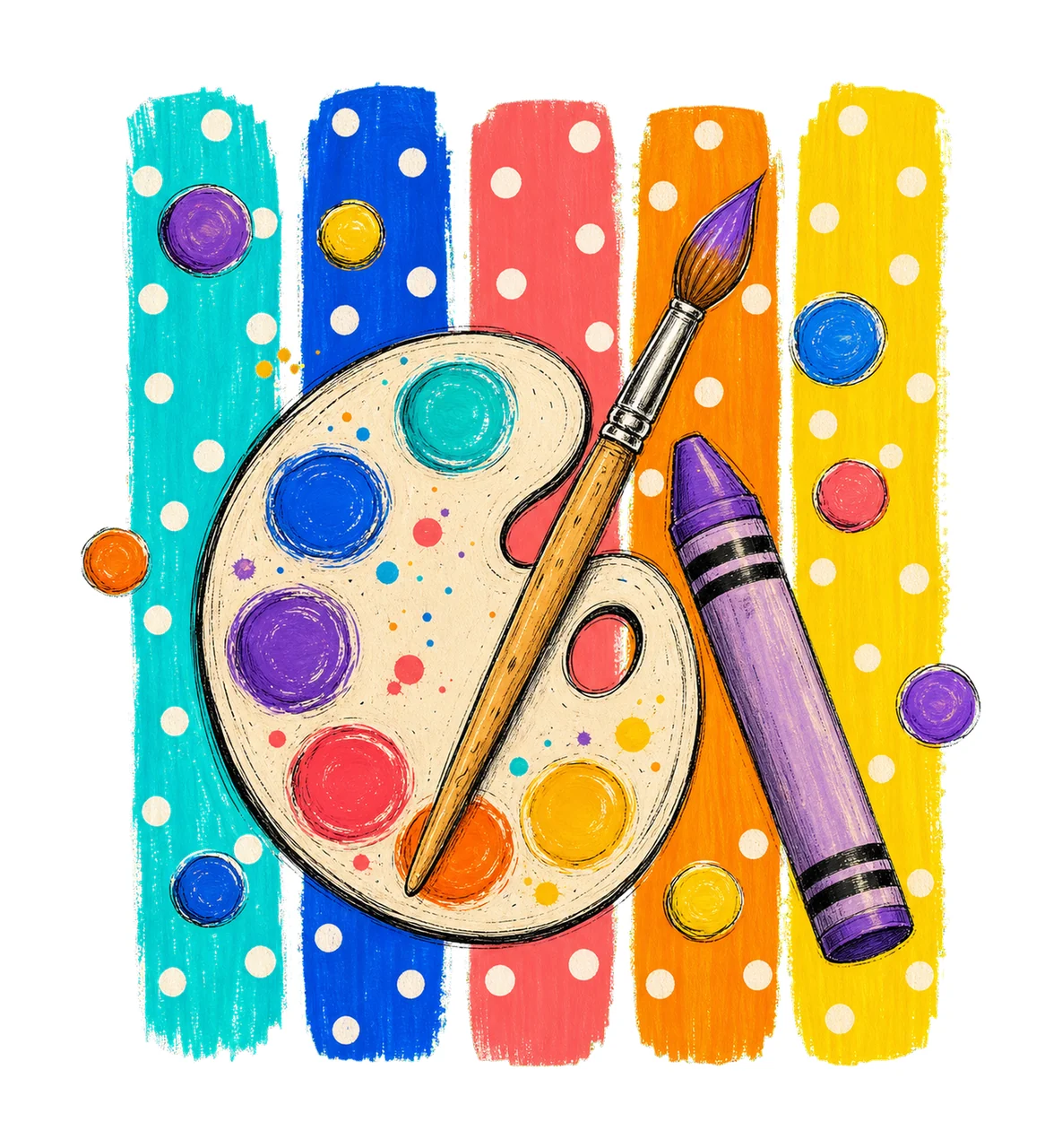 Colorful Creative Dots sublimation instant shirt Variation C