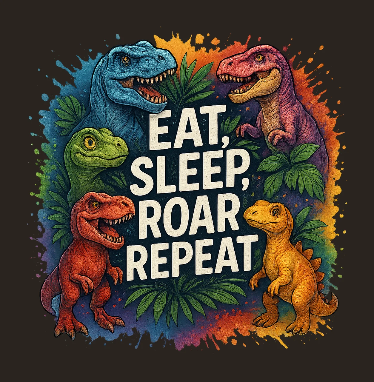 Dinosaur Shirt Artwork Summer Vibes Sublimation Boy Fun Dino contrast preview thumbnail