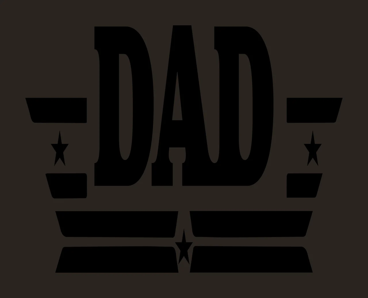 Dad Emblem With Stars And Bars Featuring Typography contrast preview thumbnail