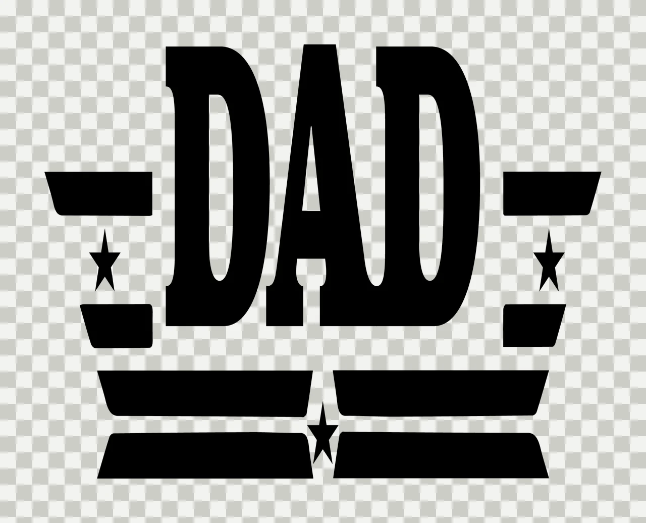 Dad Emblem With Stars And Bars Featuring Typography transparency and detail preview thumbnail