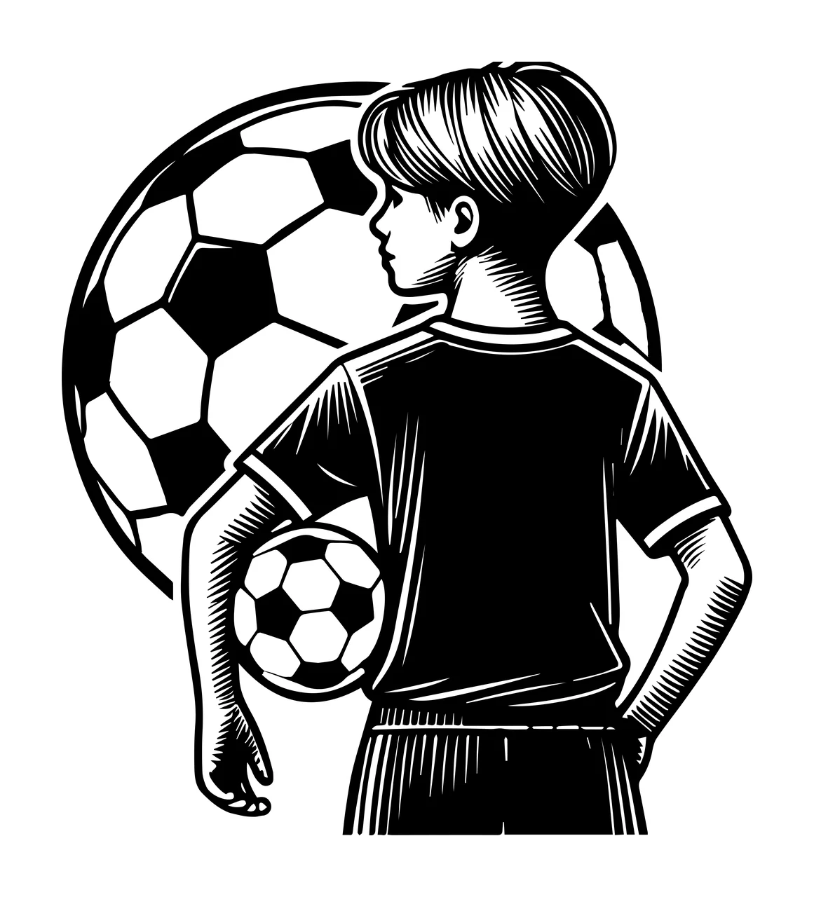 Soccer Ball Child Holding Before Pattern shirt shorts graphic