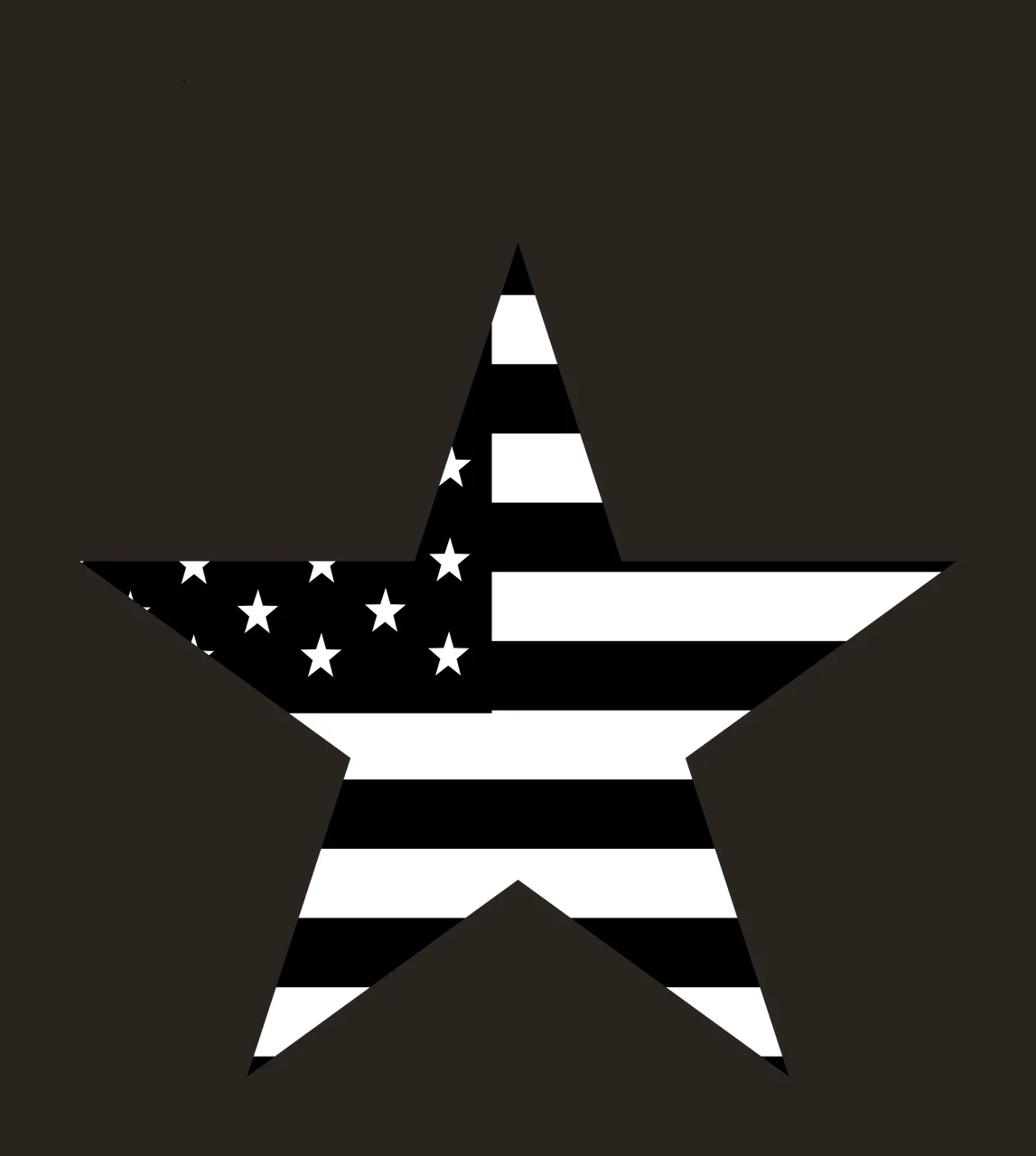 Black Star Shape Containing Subtle Horizontal Line lines graphic contrast preview thumbnail