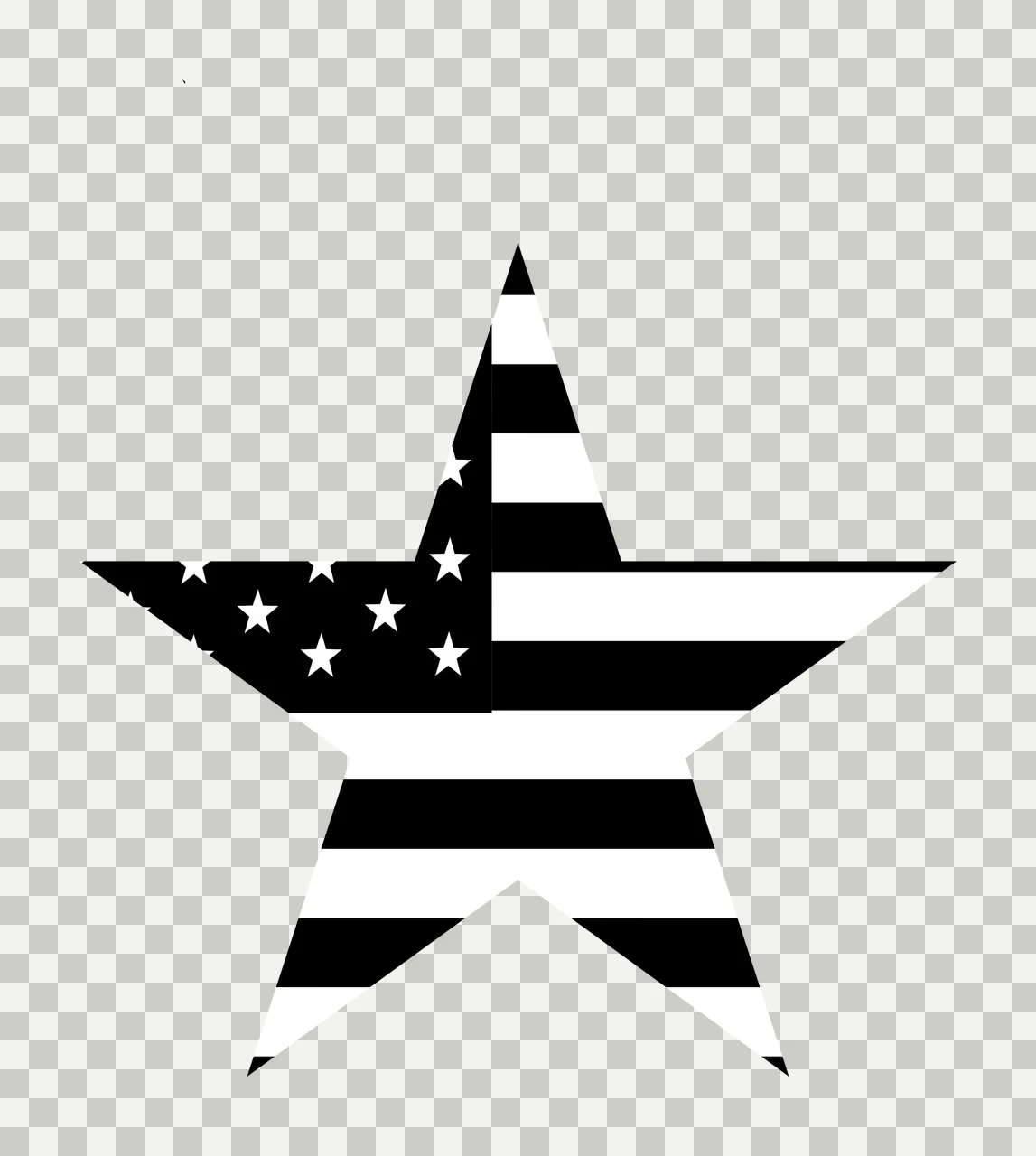 Black Star Shape Containing Subtle Horizontal Line lines graphic transparency and detail preview thumbnail