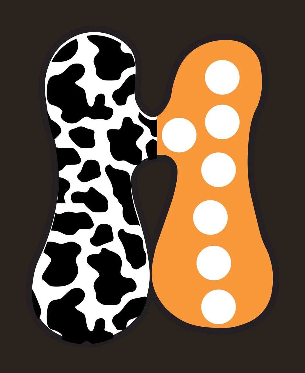 Half Cow Bright Font Dalmatian Race Doodle Leopard Character 35 racing contrast preview thumbnail