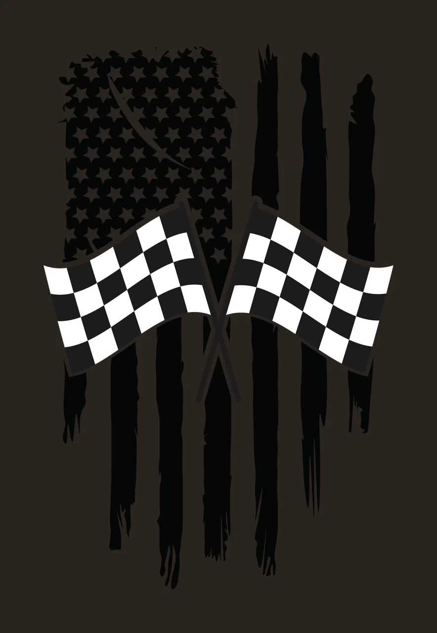 Flag Crossed Flags On A Vertical Distressed stars stripes black contrast preview thumbnail