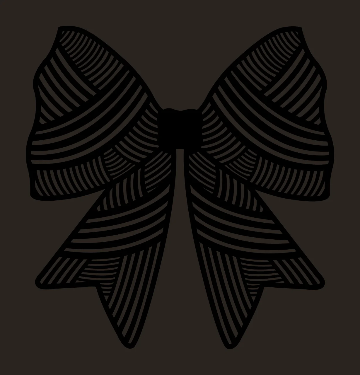 Bow With Striped Pattern decorating stripes ribbon line art contrast preview thumbnail