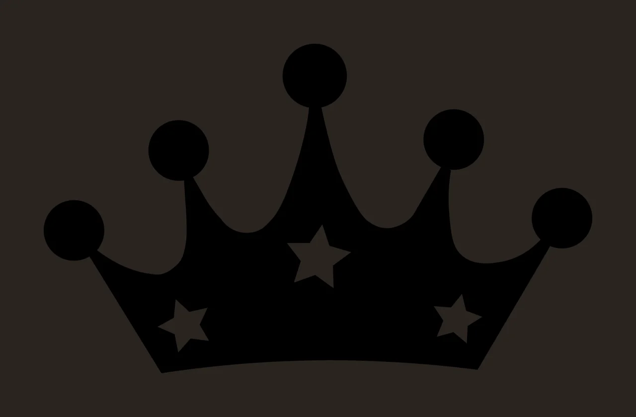 Crown With Star And Circle In Black contrast preview thumbnail