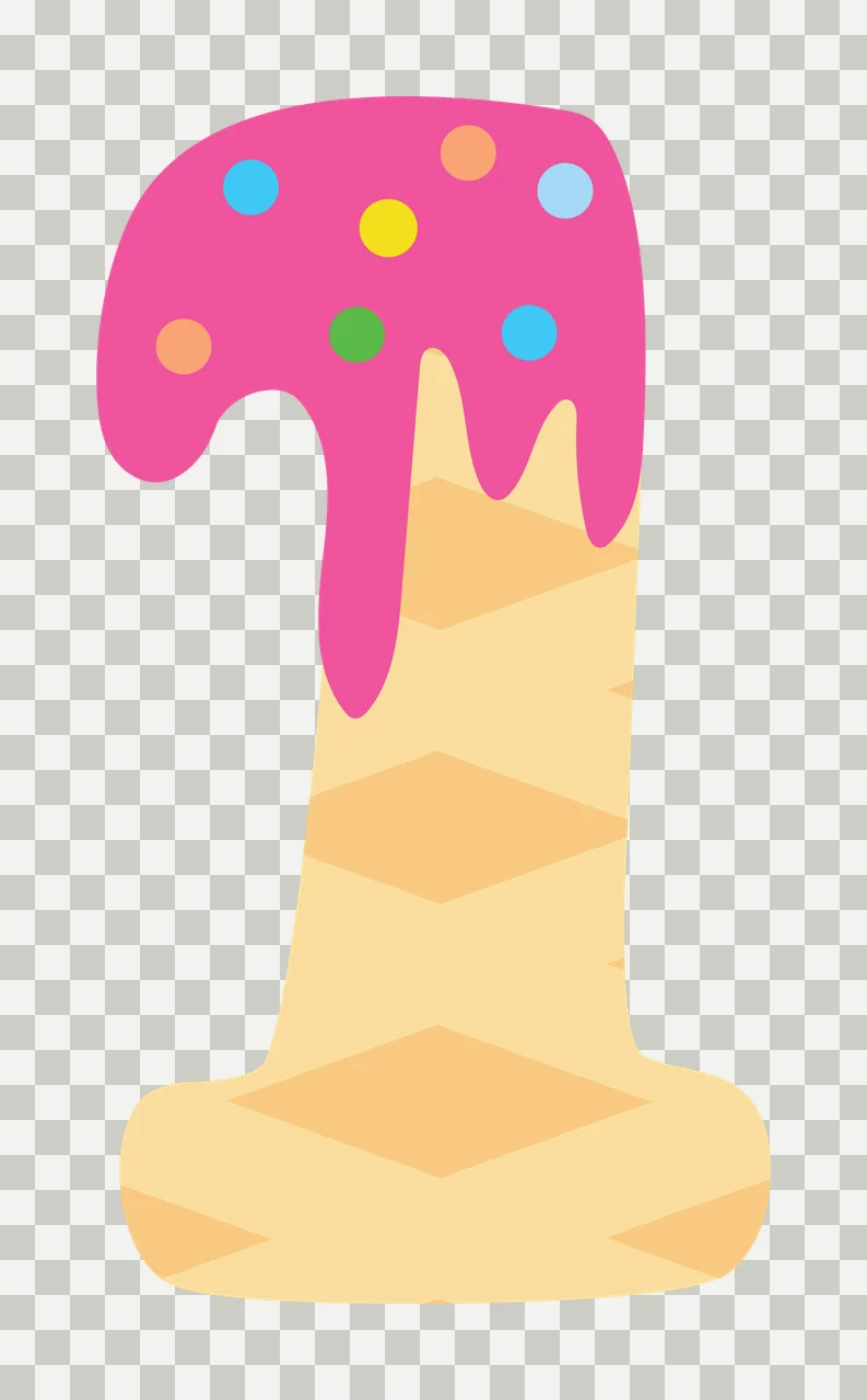 Ice Cream Font Character 19 scalable logo design icon transparency and detail preview thumbnail