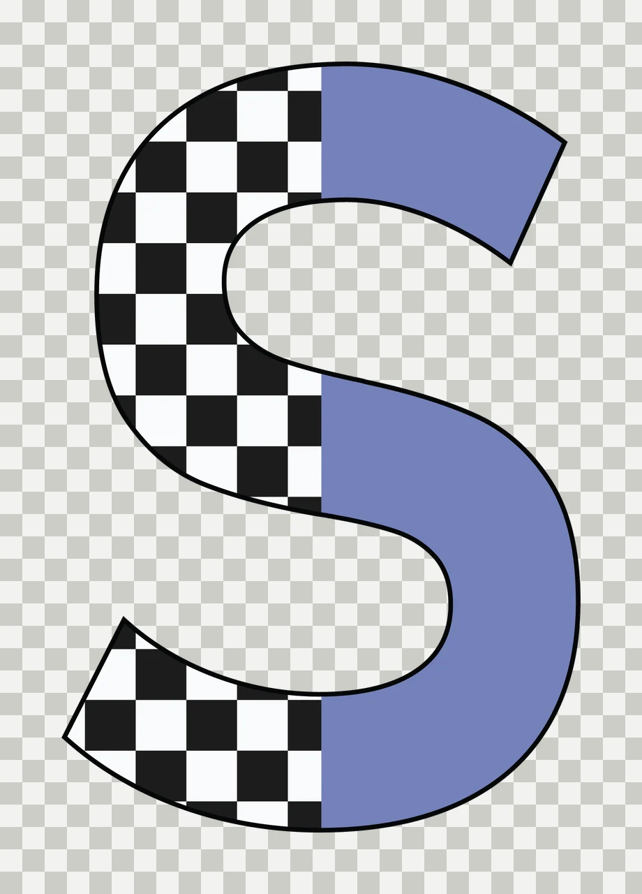 Can Glass Wrap S Letter Checkered Split Design transparency and detail preview thumbnail