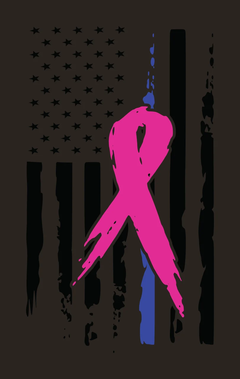 Flag Distressed With Black Awareness Ribbon stars stripes white contrast preview thumbnail