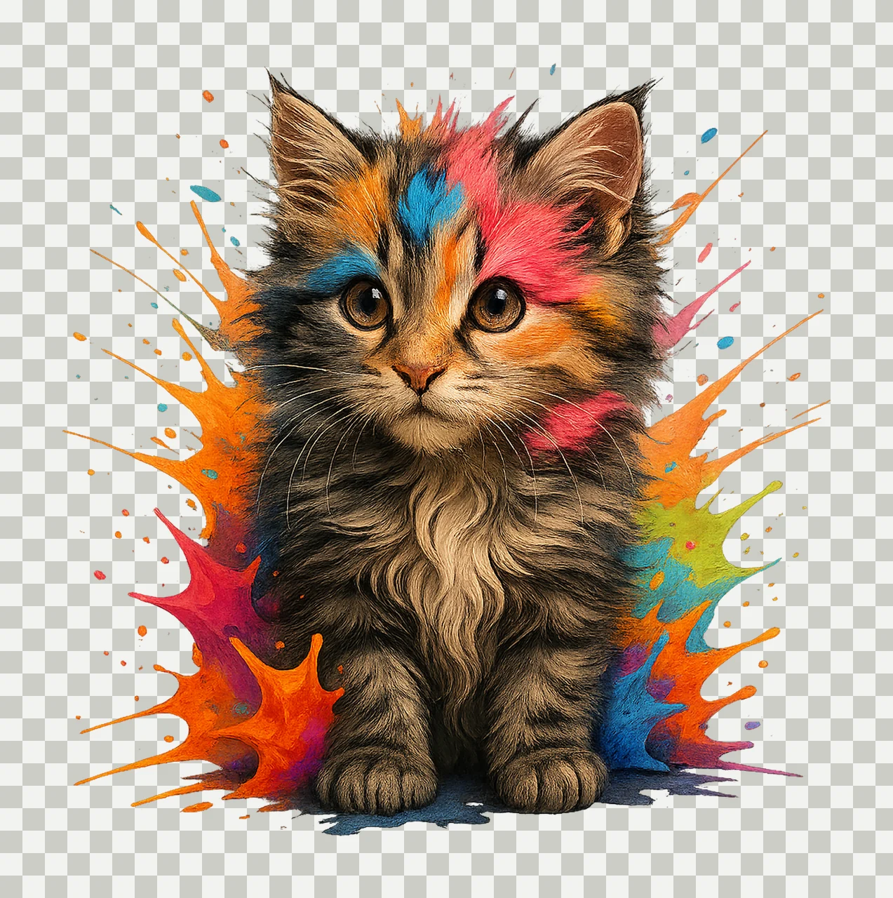 Commercial Use Cat Artwork Kitten PNGs Sublimation Design transparency and detail preview thumbnail