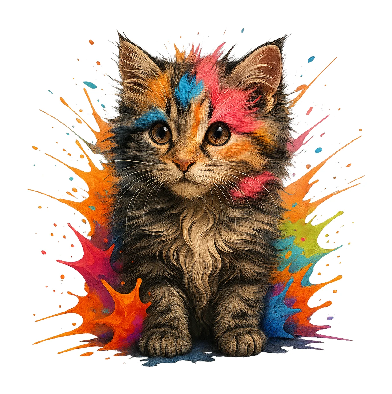 Commercial Use Cat Artwork Kitten PNGs Sublimation Design