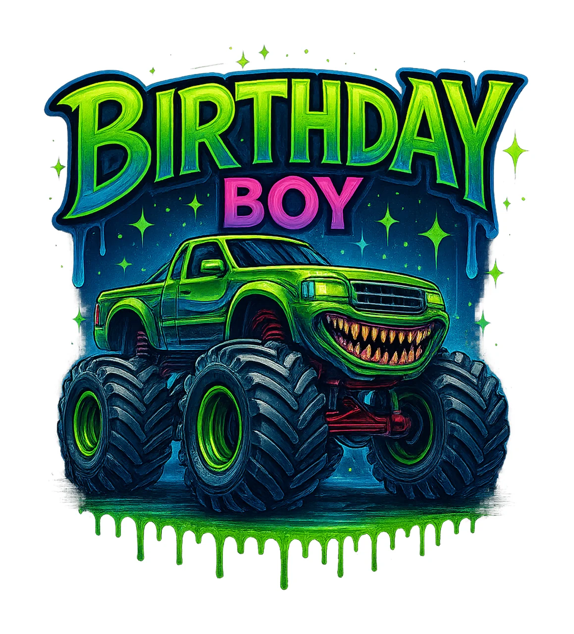 Birthday Boy Truck Boys Birthday Shirt Design Monster Truck