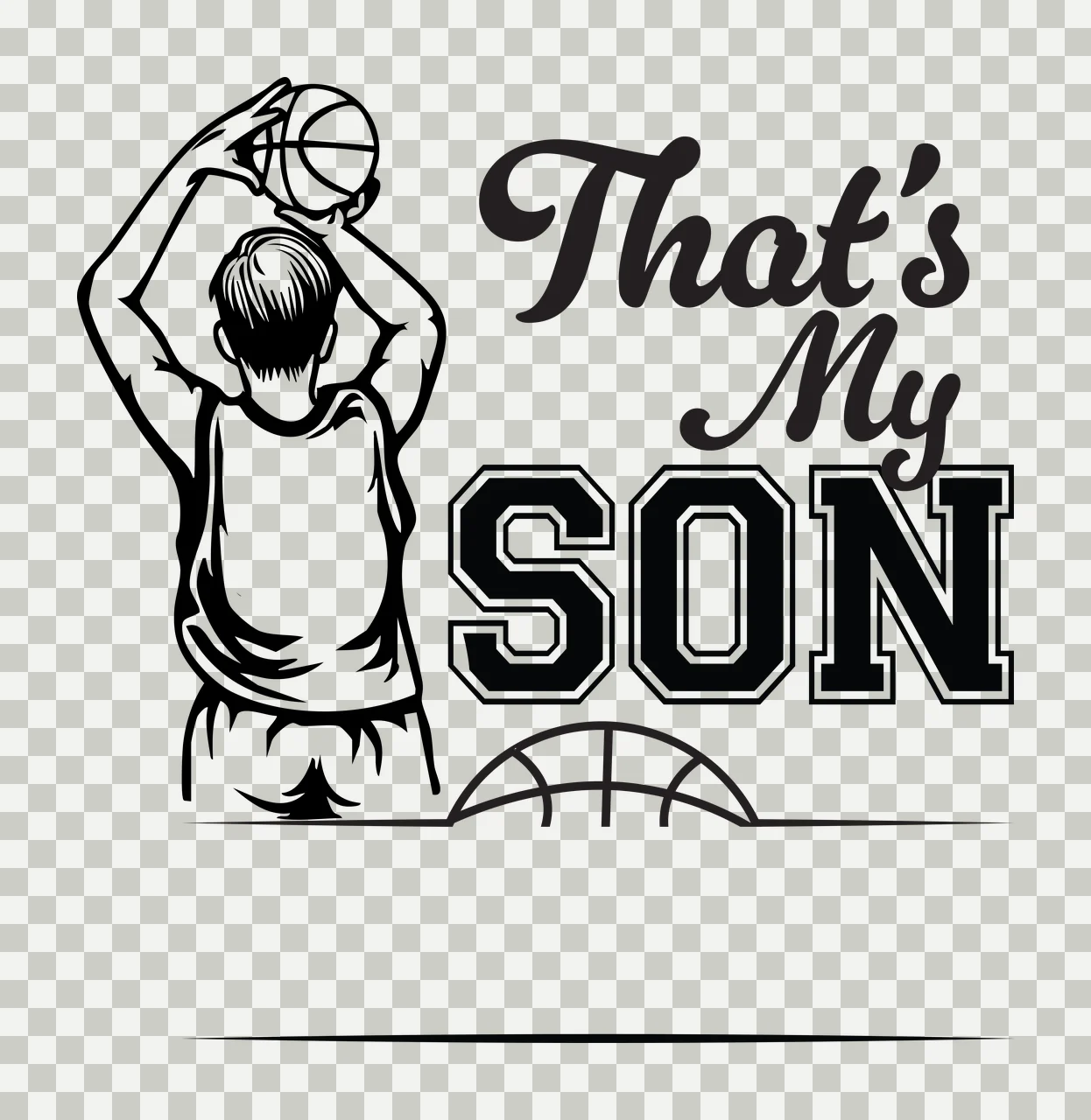 That S My Son Basketball Graphic player shooting ball athletic transparency and detail preview thumbnail