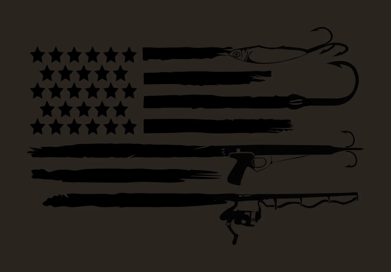 Fishing Stars And Stripes Flag Equipment patterned hook lure contrast preview thumbnail