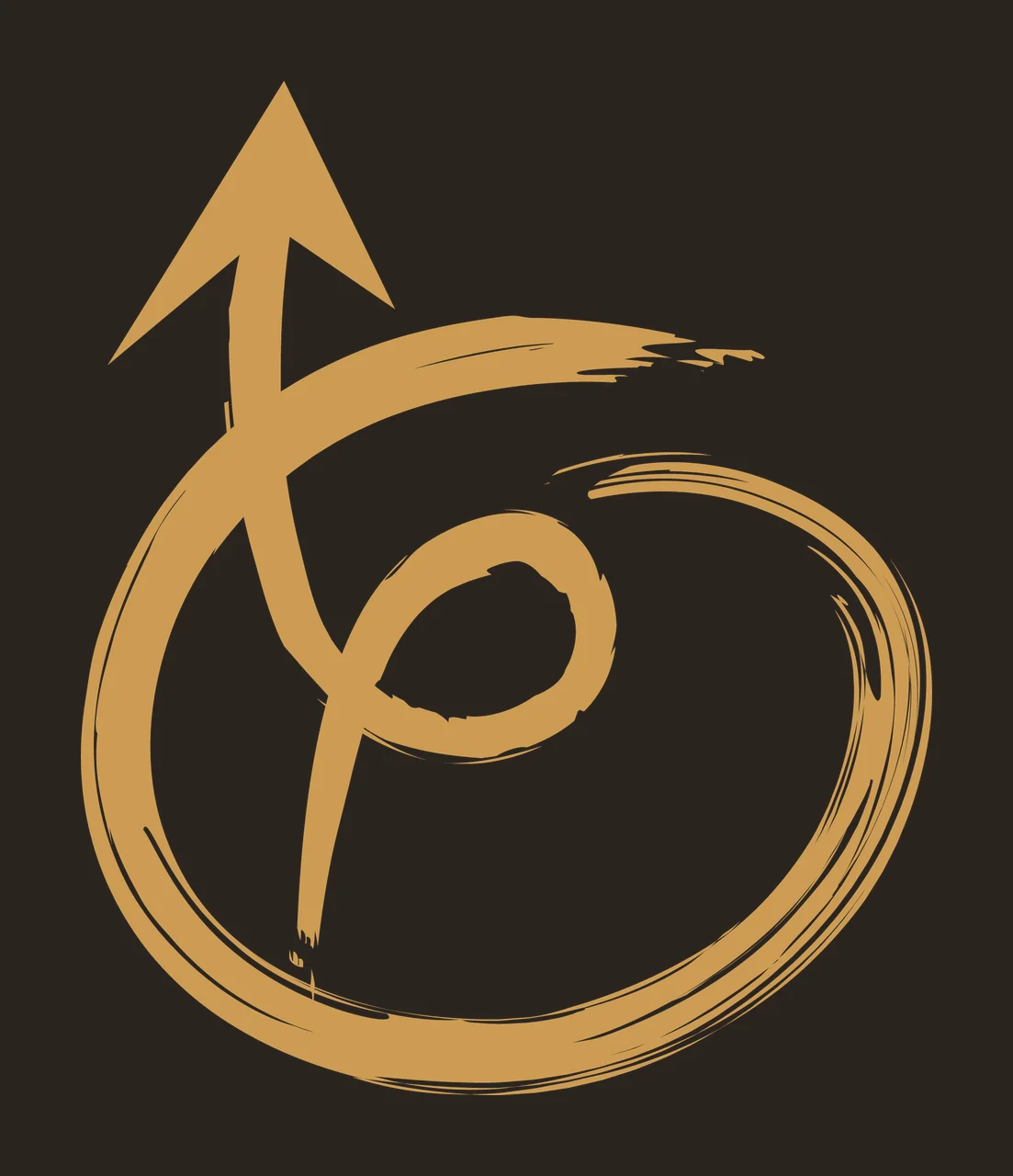 Brush Stroke Swirl With Arrow pointing upward abstract black contrast preview thumbnail