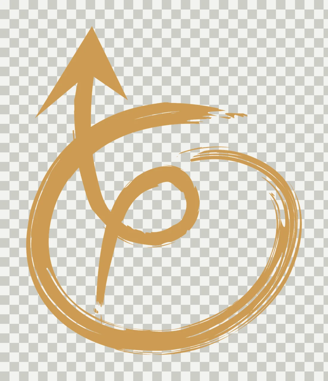Brush Stroke Swirl With Arrow pointing upward abstract black transparency and detail preview thumbnail