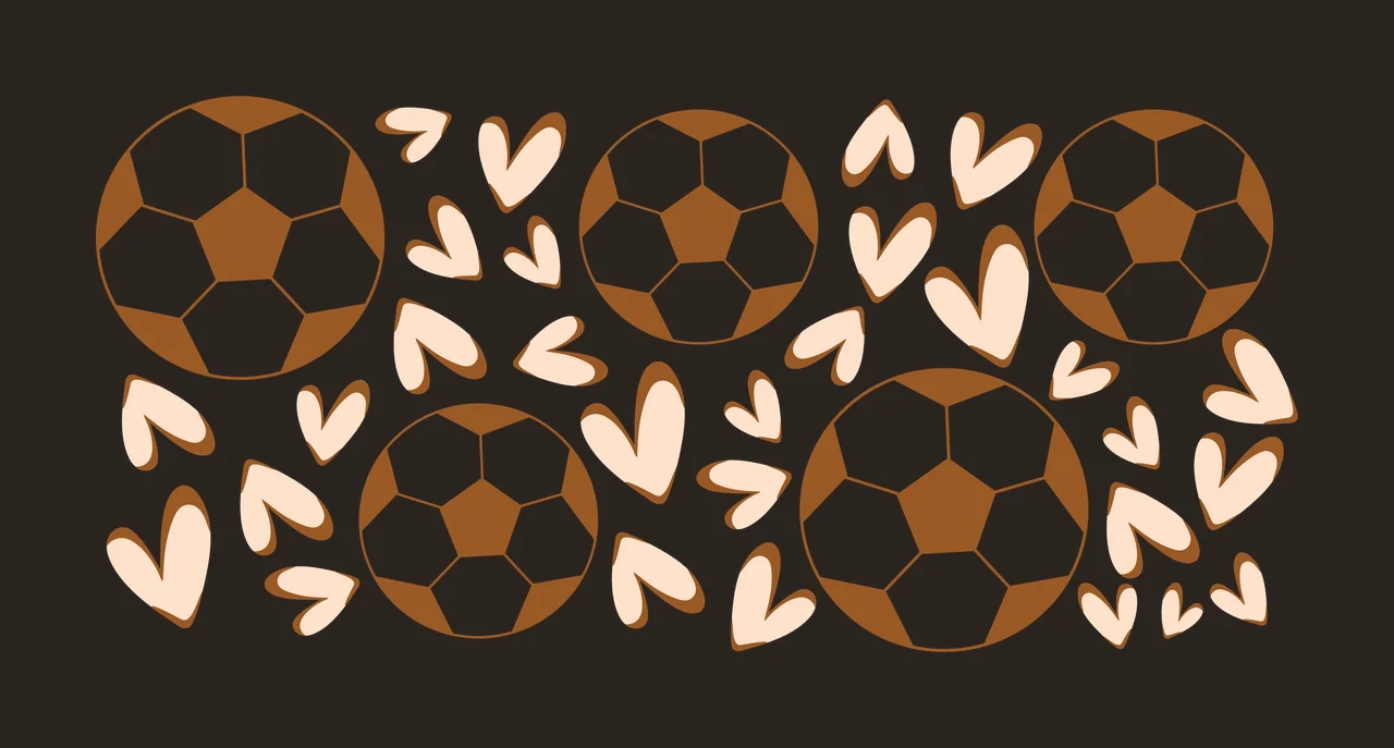 Can Glass Wrap Soccer Balls And Hearts Pattern black white contrast preview thumbnail