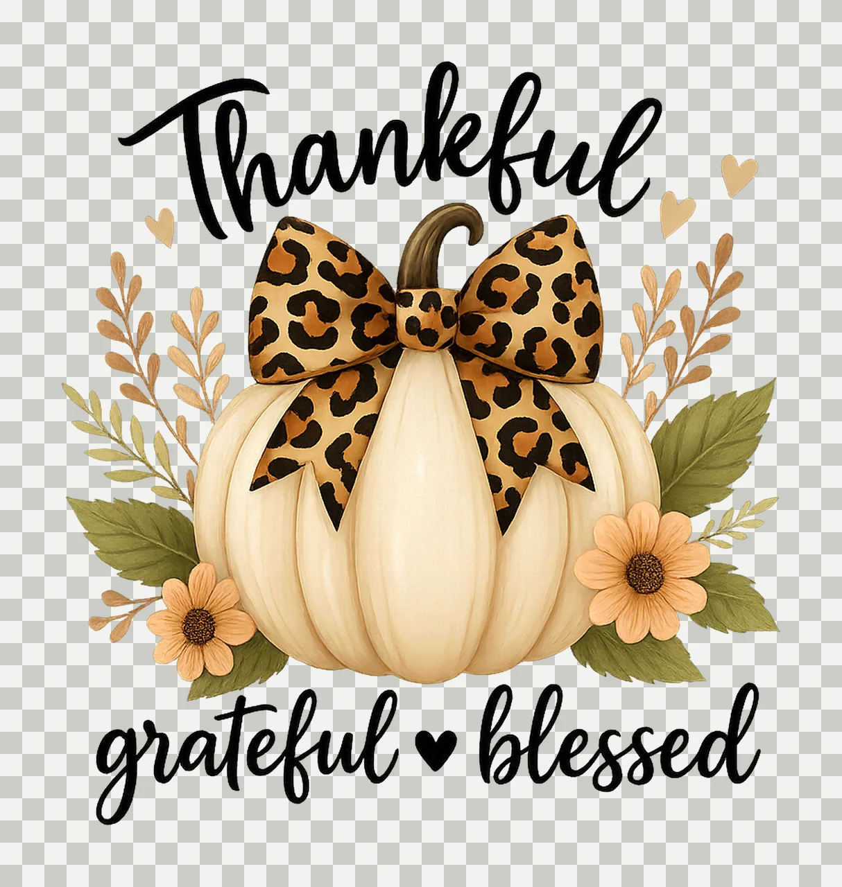 Grateful Thankful Blessed Fall Coquette Design Preppy transparency and detail preview thumbnail