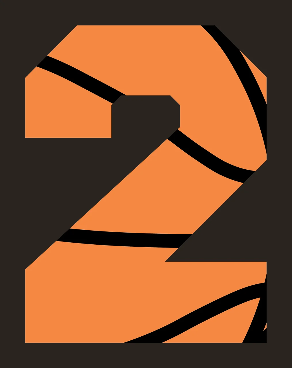 Can Glass Wrap 2 Number With Basketball Pattern contrast preview thumbnail
