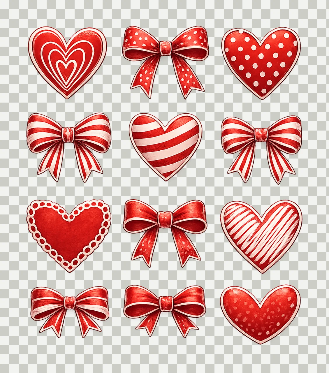 Valentine Coquette Heart Valentines Day Bow Design XoXo Be transparency and detail preview thumbnail