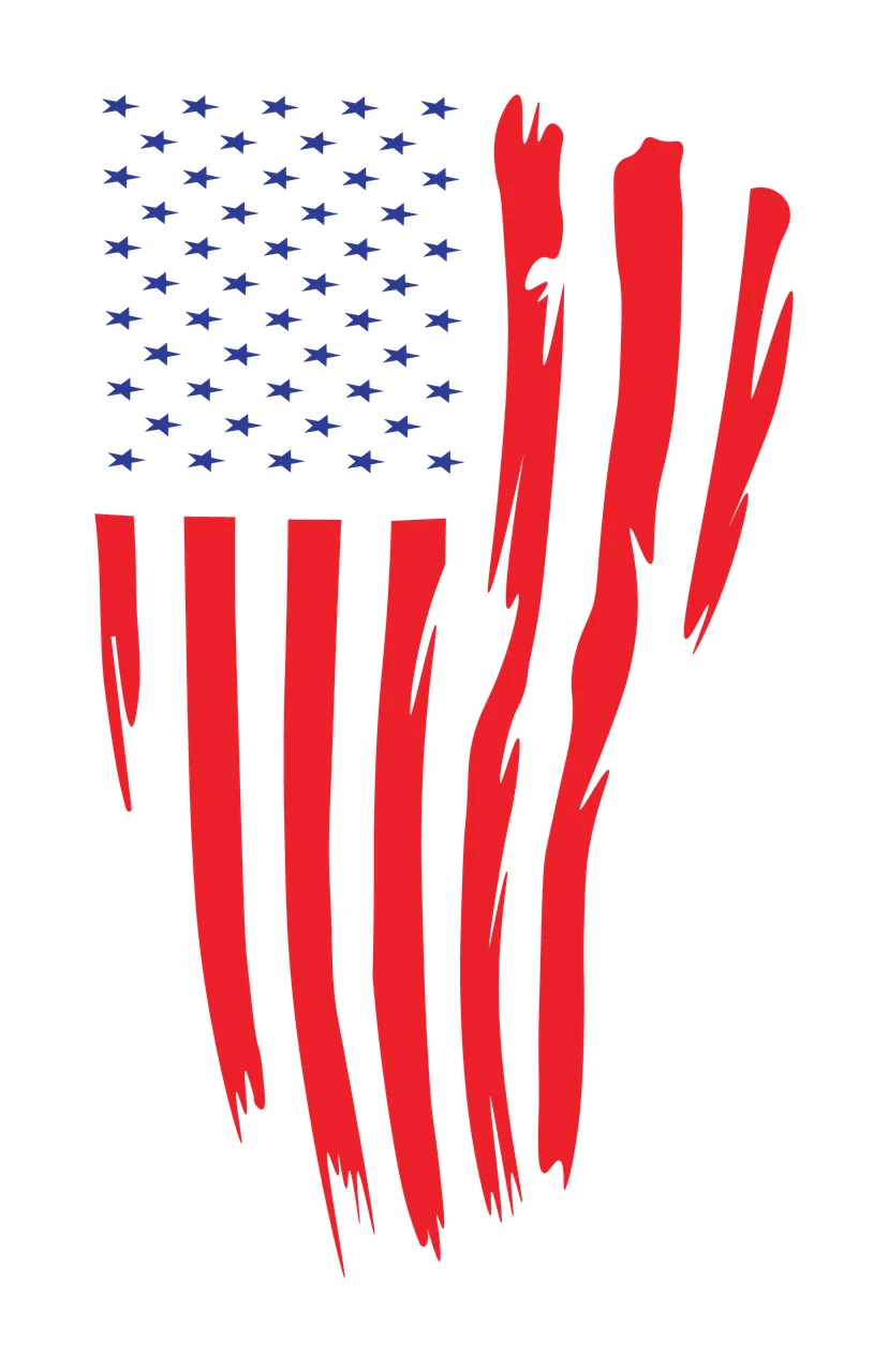 Can Glass Wrap Flag Waving With Stars