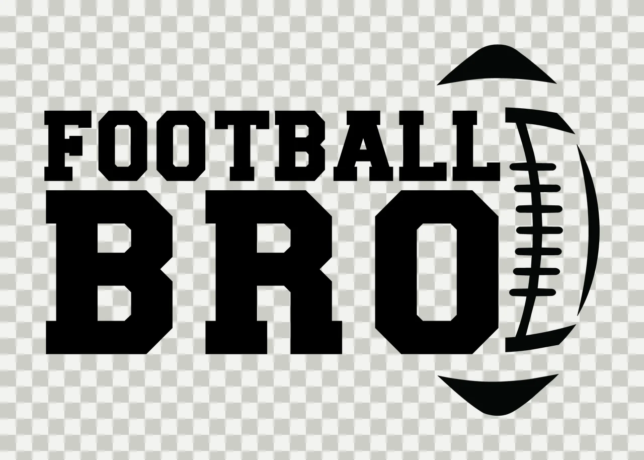 Football Bro Text With Typography And Stencil transparency and detail preview thumbnail