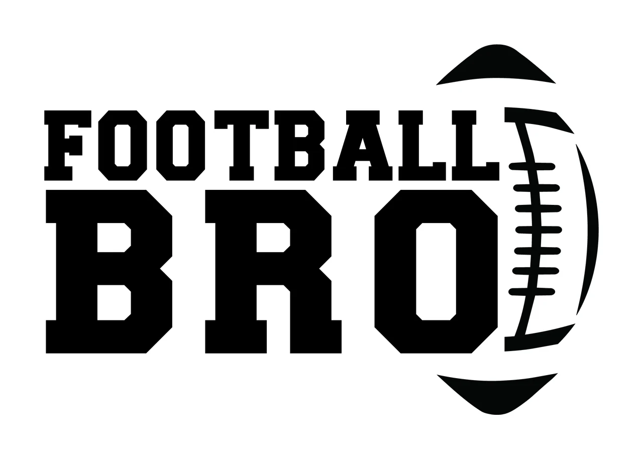 Football Bro Text With Typography And Stencil