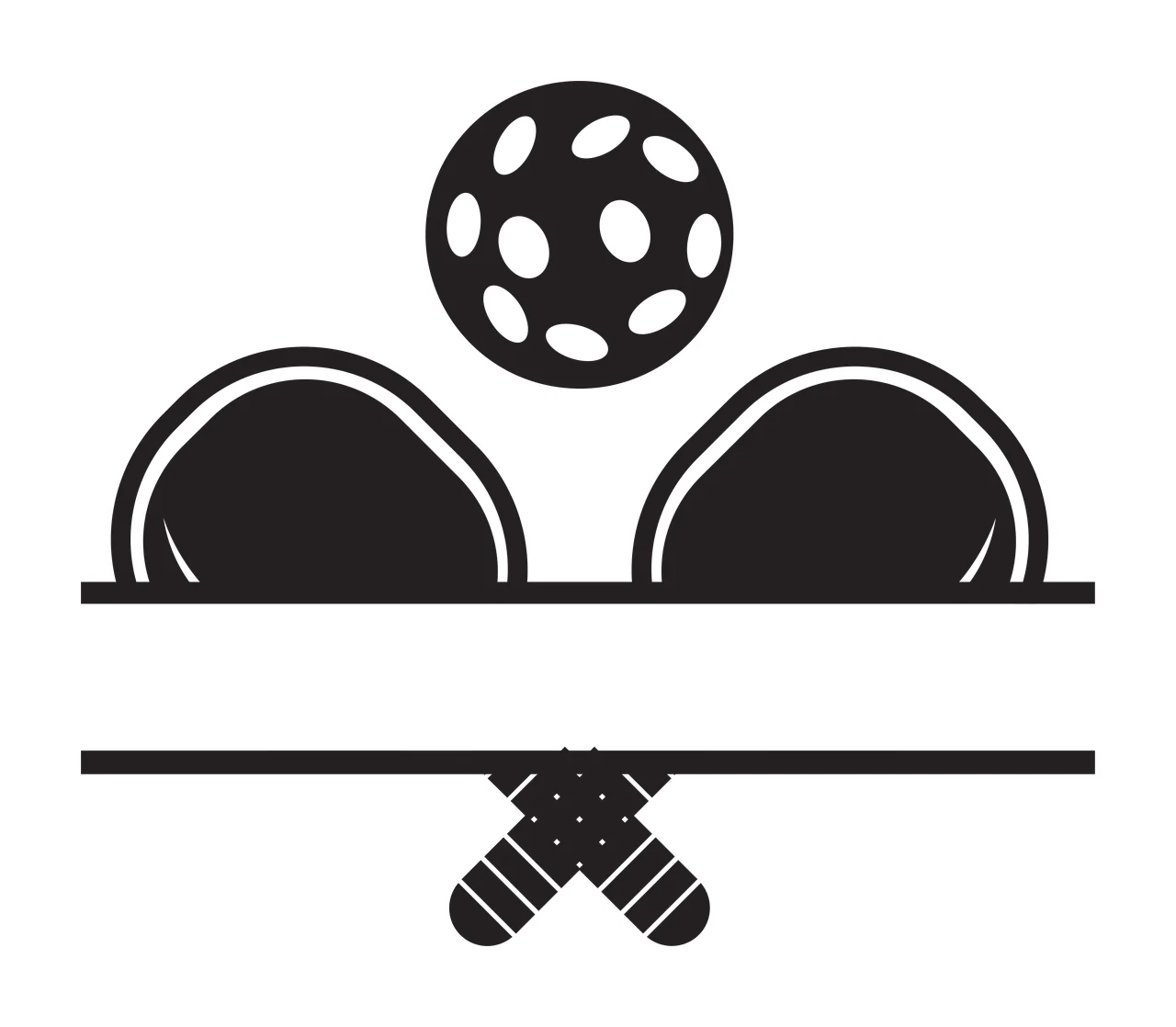 Pickleball Paddle And Ball Split paddles adhesive bandages