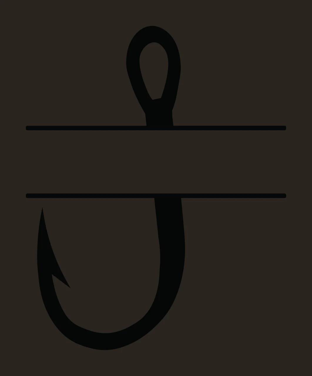 Fishing Hunting Monogram Character 07 fisherman angler Variation contrast preview thumbnail
