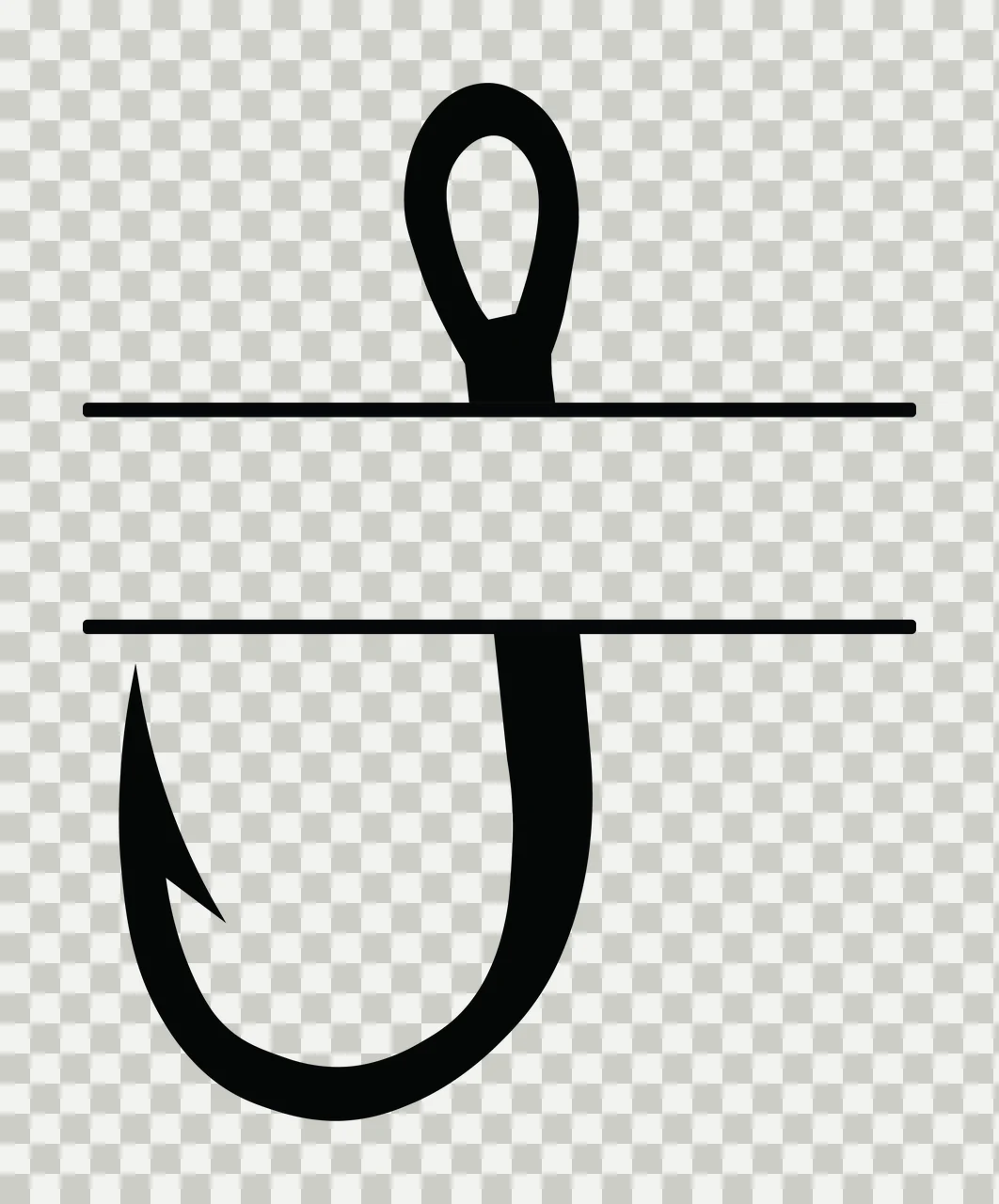 Fishing Hunting Monogram Character 07 fisherman angler Variation transparency and detail preview thumbnail