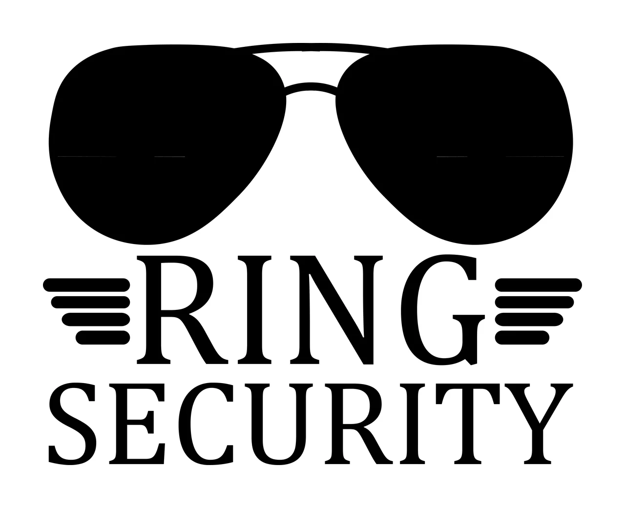Ring Security Sunglasses Graphic Design lines minimalist silhouette