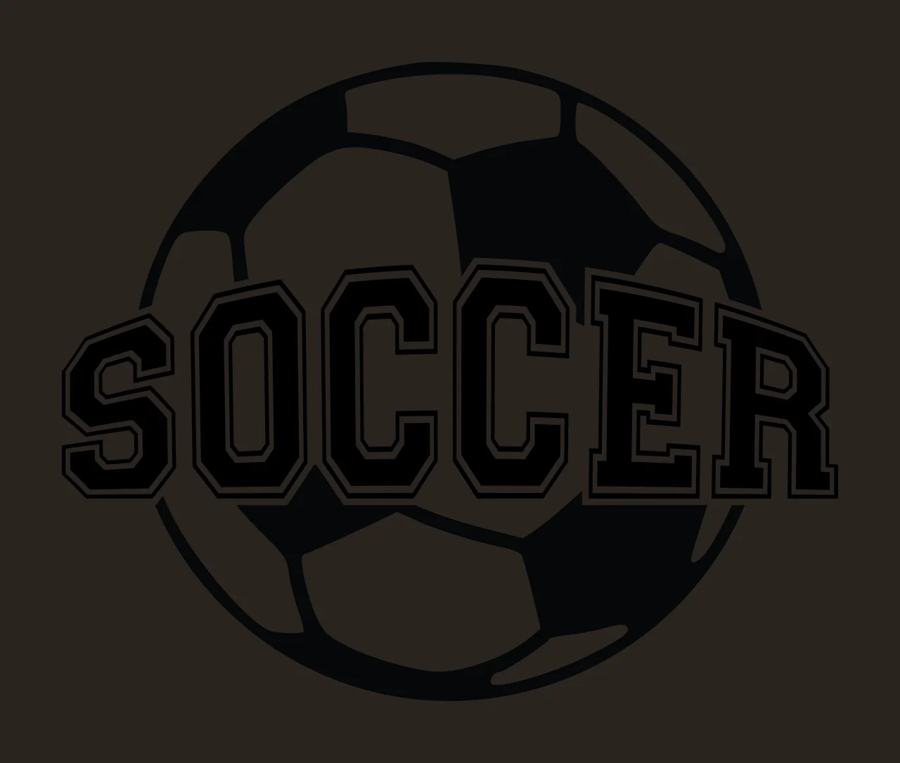 Soccer Ball Graphic With The Word Overlaid displaying text contrast preview thumbnail