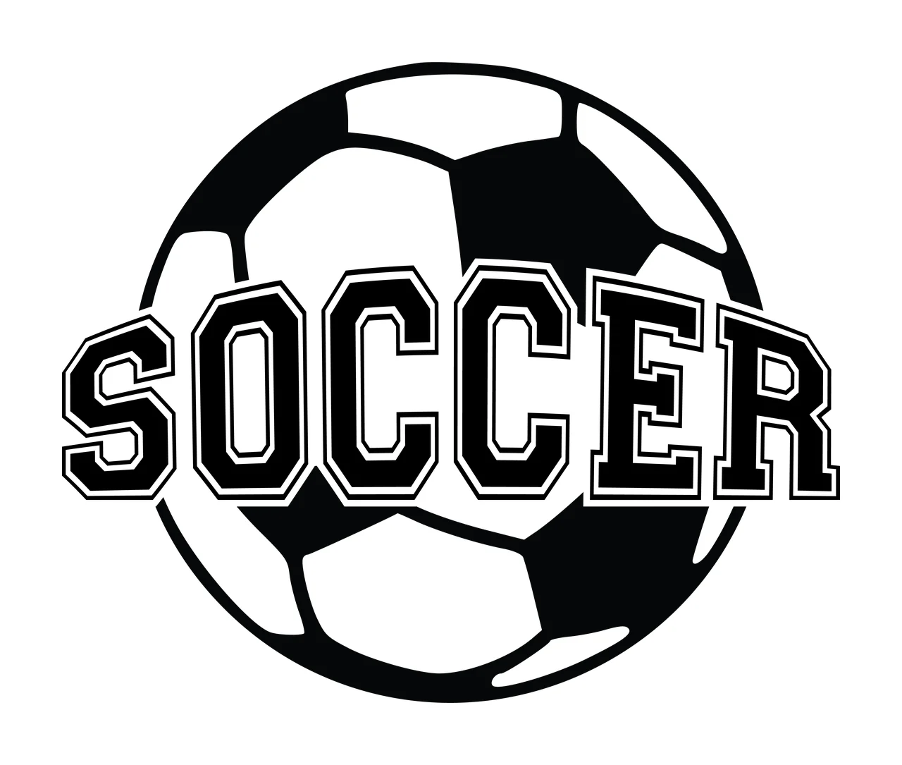 Soccer Ball Graphic With The Word Overlaid displaying text