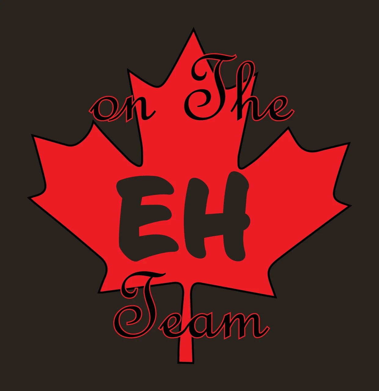 To On The Eh Team Maple Leaf black white typography symbol contrast preview thumbnail