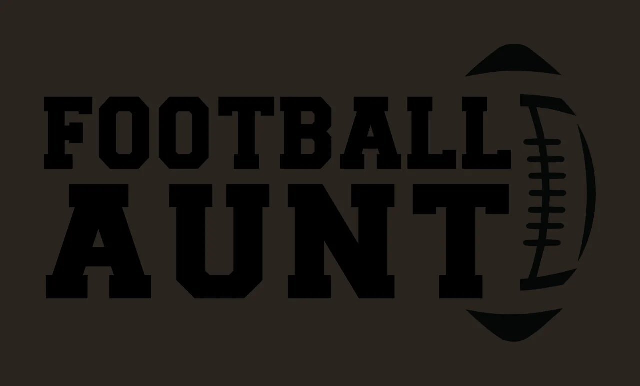 Football Aunt Text With Monochrome And Silhouette contrast preview thumbnail