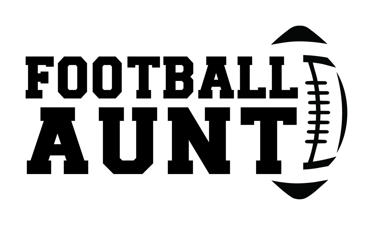 Football Aunt Text With Monochrome And Silhouette