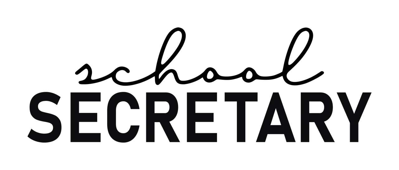 School Secretary Bold Capital Letters typographic black white