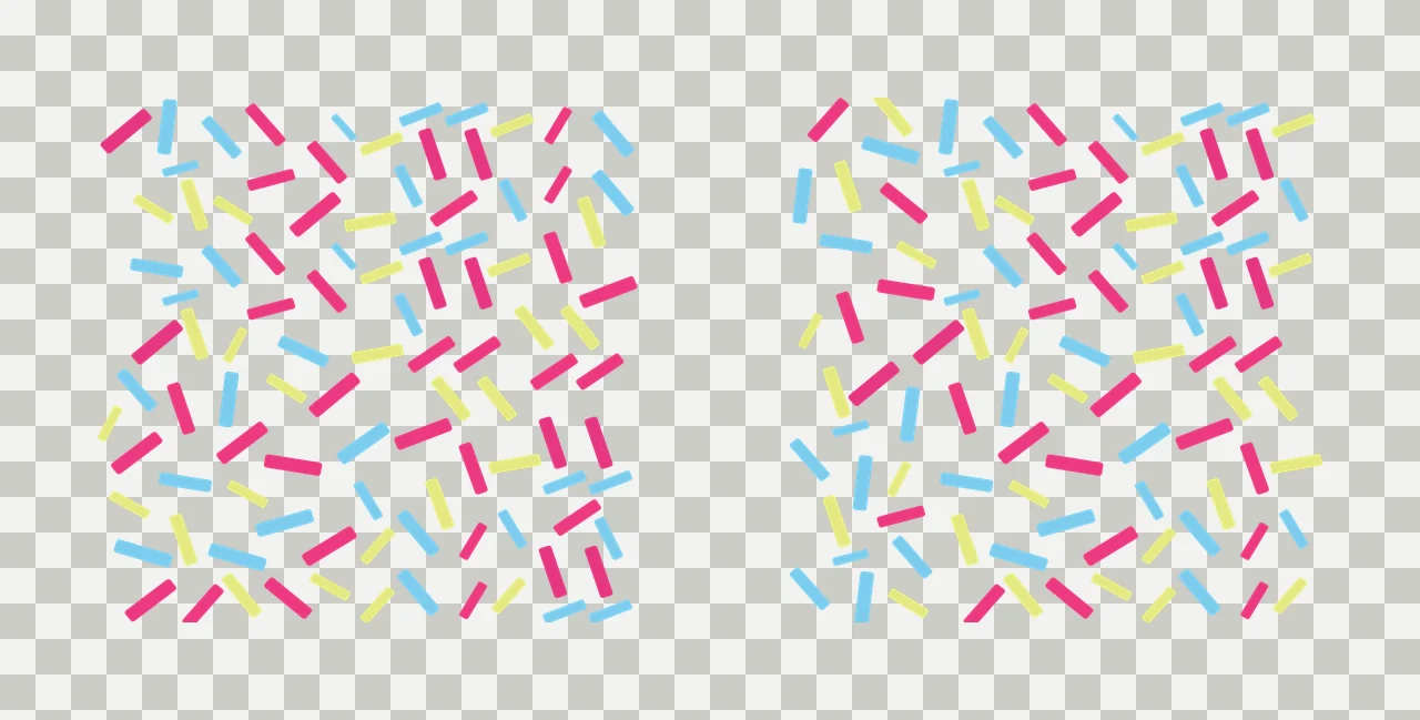 Can Glass Wrap Confetti Pattern With Scattered Shapes abstract transparency and detail preview thumbnail
