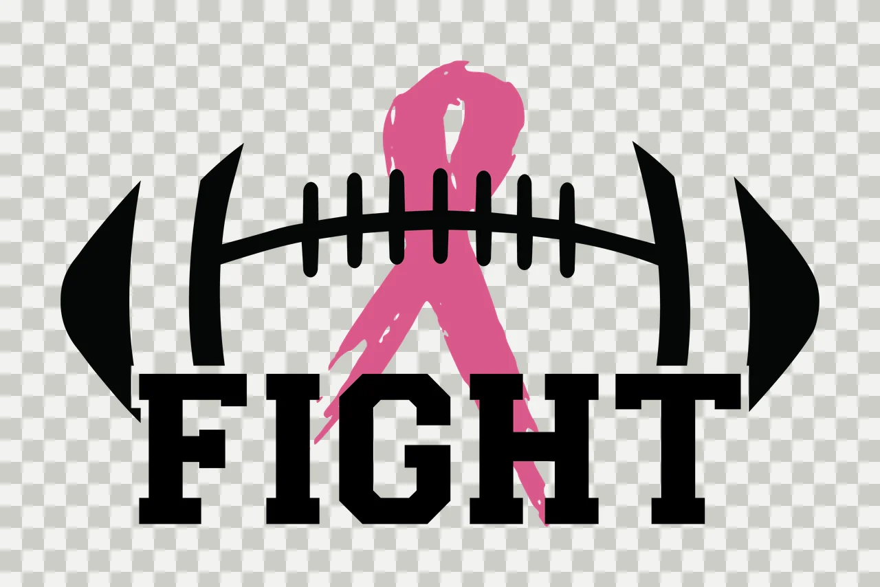Fight Text With Football Ribbon Graphic bold black sports typography transparency and detail preview thumbnail