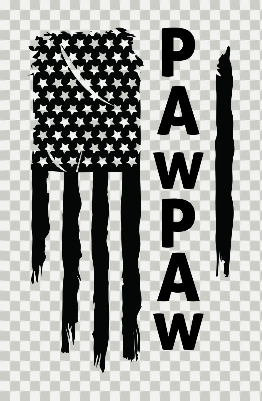 Flag Pawpaw Vertical Distressed Graphic With Text displaying transparency and detail preview thumbnail