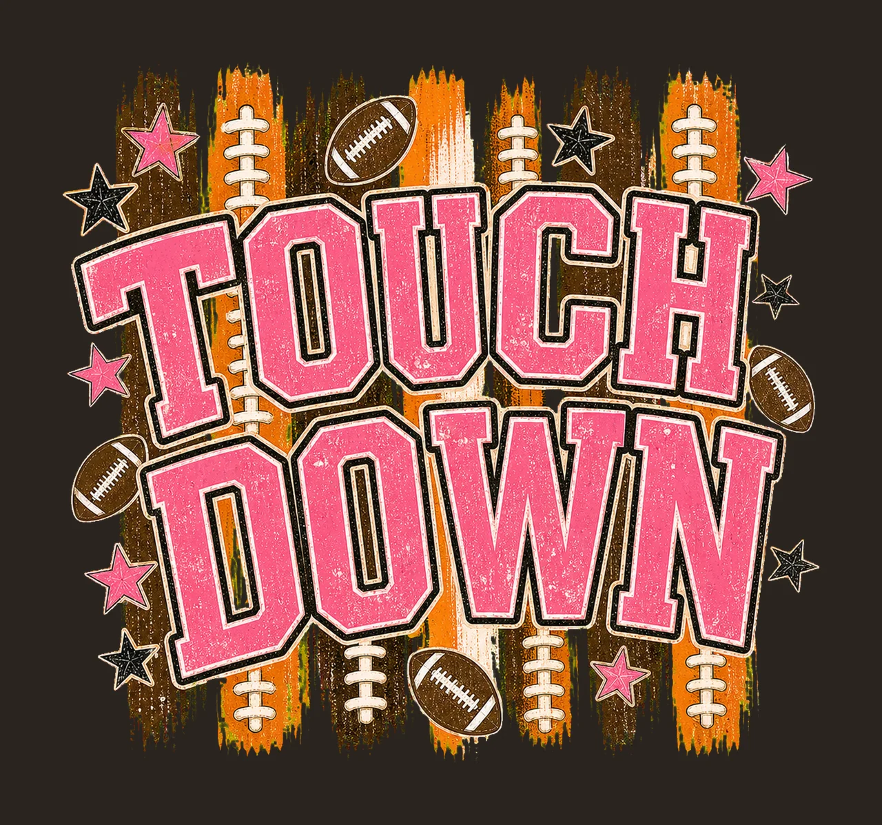 Touchdown Football Season Stripes Football Mom Variation A contrast preview thumbnail