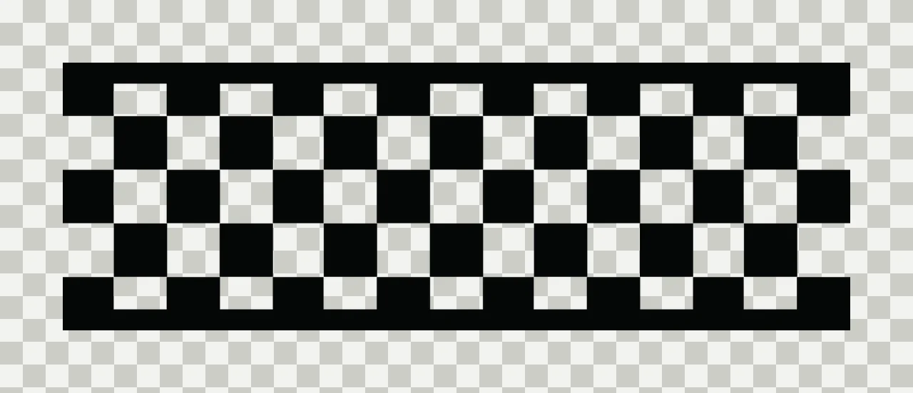 Black And White Checkered Patterned Band checkers minimalist graphic transparency and detail preview thumbnail