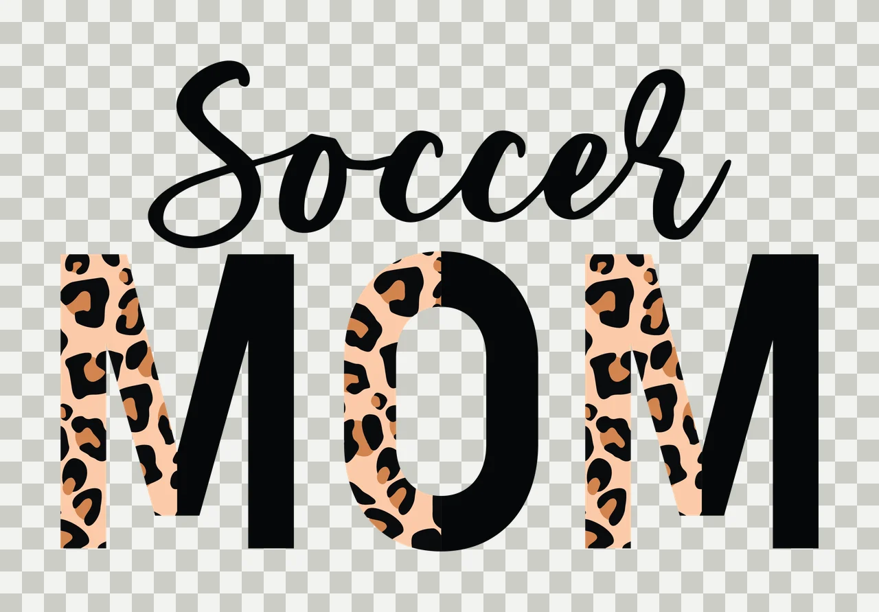 Soccer Mom Leopard Lettering With Print typography pattern transparency and detail preview thumbnail