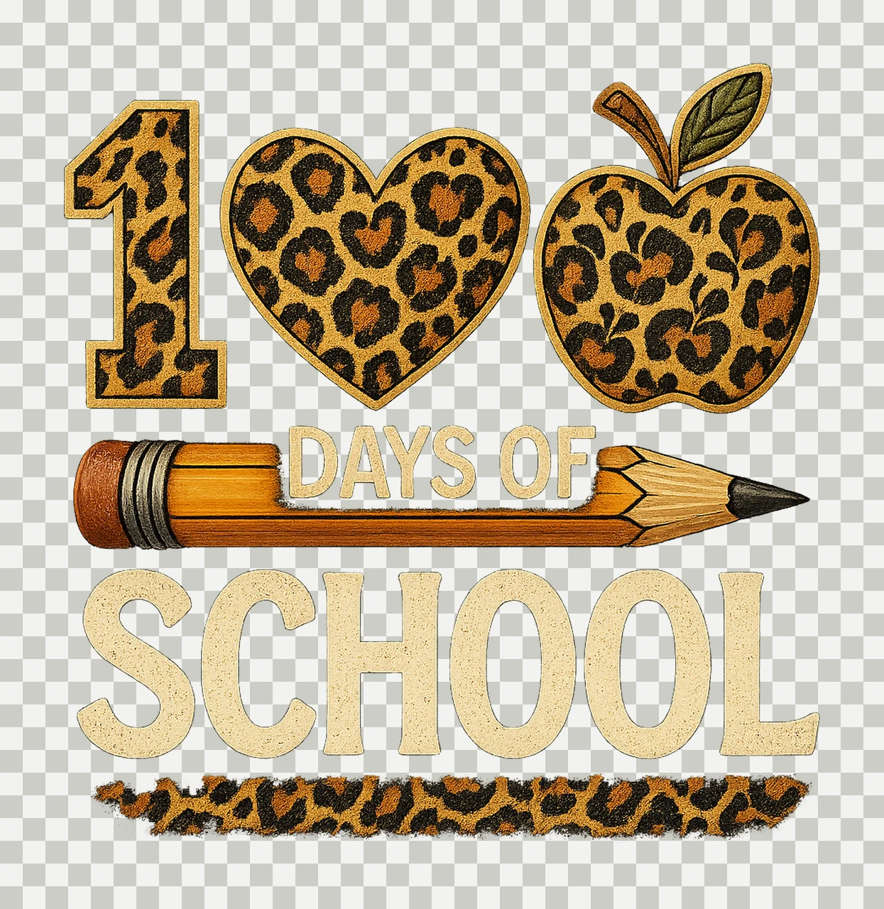 100 Days of School Teacher Sweatshirt Design 100th Day transparency and detail preview thumbnail